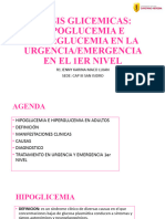 Hipoglicemia e Hiperglicemia en Urgencia y Emergencias