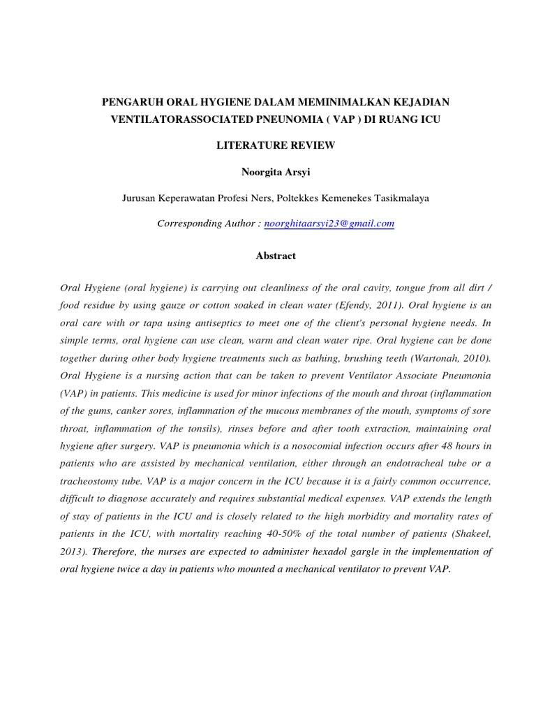 27 Arsyi Literature Review Keperawatan Kritis Pengaruh