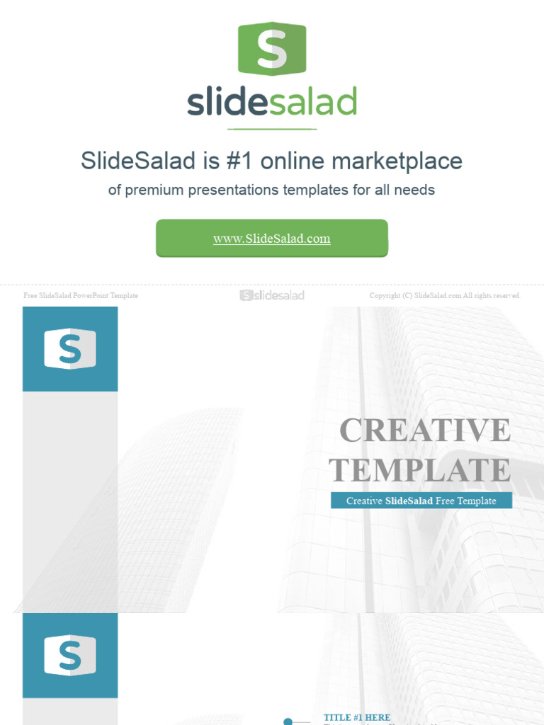 Creative Free PowerPoint Template | PDF | All Rights Reserved ...