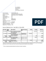 Account Statement From 1 Apr 2022 To 31 Mar 2023: TXN Date Value Date Description Ref No./Cheque No. Debit Credit Balance