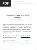 How To Install and Use Curl On Windows