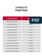 Calendario Frances Virtual 2022
