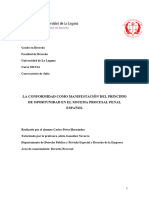 La Conformidad Como Manifestacion Del Principio de Oportunidad en El Sistema Procesal Penal Espanol