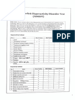 Attention Deficit Hyperactivity Disorder Test