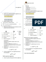 expresiones LALGEBRAICAS Y TEORIA DE EXPONENTES IV-V