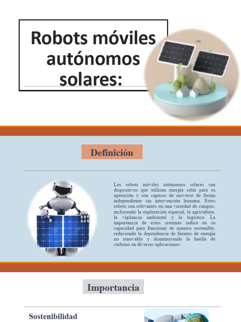 Robots móviles autónomos solares | PDF | Energía solar | Robot