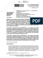 Procedencia: Comisión de Protección Al Consumidor Procedimiento: de Parte Denunciante: Denunciado: Materia: Actividad