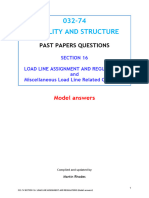 032-74 SECTION 16 LOAD LINE ASSIGNMENT AND REGULATIONS Model Answers