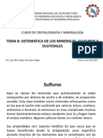 Tema 8: Sistematica de Los Minerales, Sulfuros Y Sulfosales