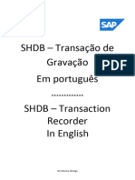 SHDB Transação de Gravação
