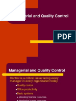 Managerial and Quality Control