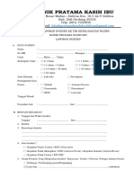 Format Bukti Laporan Insiden Keselamatan Pasien New