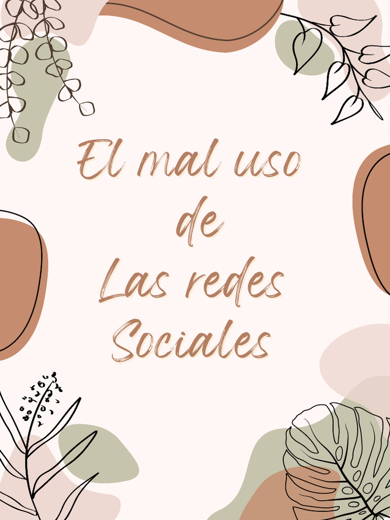 El Mal Uso de Las Redes Sociales | PDF | Acoso cibernético | Adolescencia
