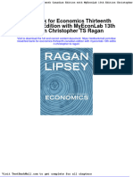 Full Download Test Bank For Economics Thirteenth Canadian Edition With Myeconlab 13th Edition Christopher Ts Ragan PDF Full Chapter