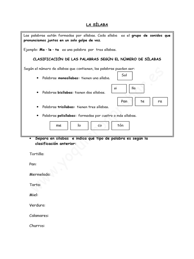 División Silábica-Acentuación | PDF | Artes del lenguaje y disciplina