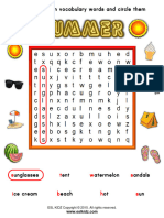 Summer Word Search