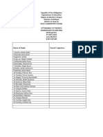 Attendance of Parents Kinder 2022-2023