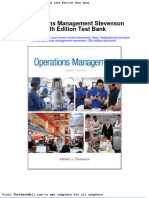 Full Download Operations Management Stevenson 12th Edition Test Bank PDF Full Chapter