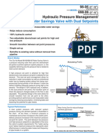Water Savings Valve With Dual Setpoints: Hydraulic Pressure Management