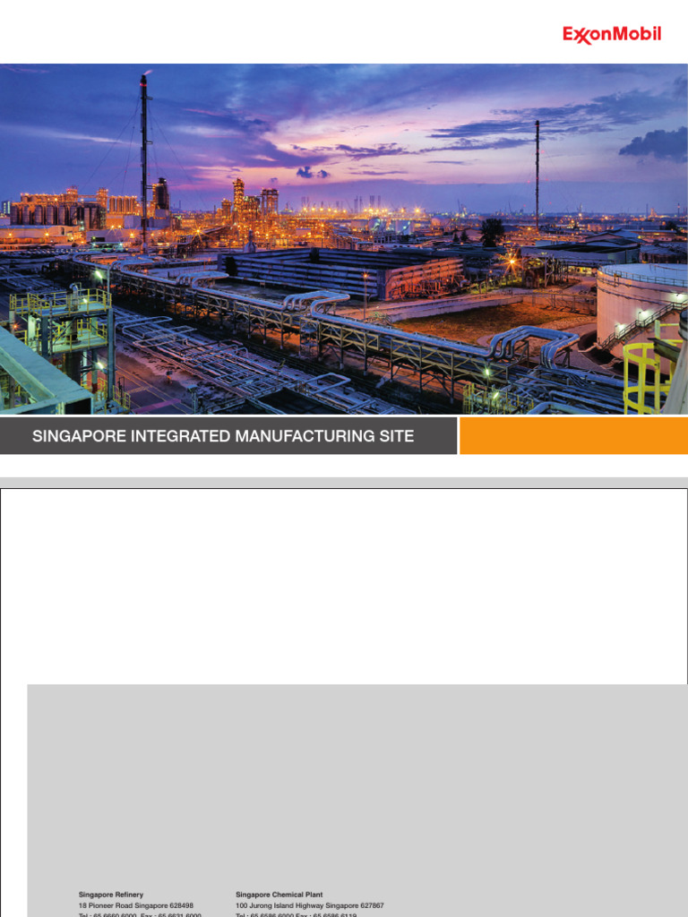 ExxonMobil Singapore Manufacturing Overview | PDF