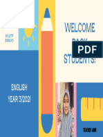 Colorful Illustration Colour Pop Welcome Messages and Announcement Elementary Back To School Banner