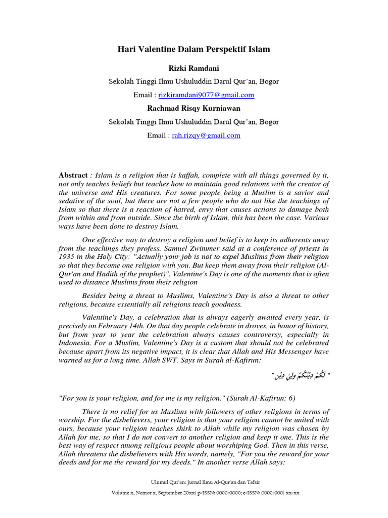 Valentine's Day - Rizki Ramdani | PDF | Monotheistic Religions ...