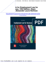 Full Download Test Bank For Employment Law For Business 10th Edition Dawn Bennett Alexander Laura Hartman PDF Full Chapter