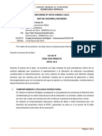 INFORME #0P05-ENERO 2024 Sep-Ep/Geomec/Interno: CX 032 W Zona Don Ernesto NIVEL 3910