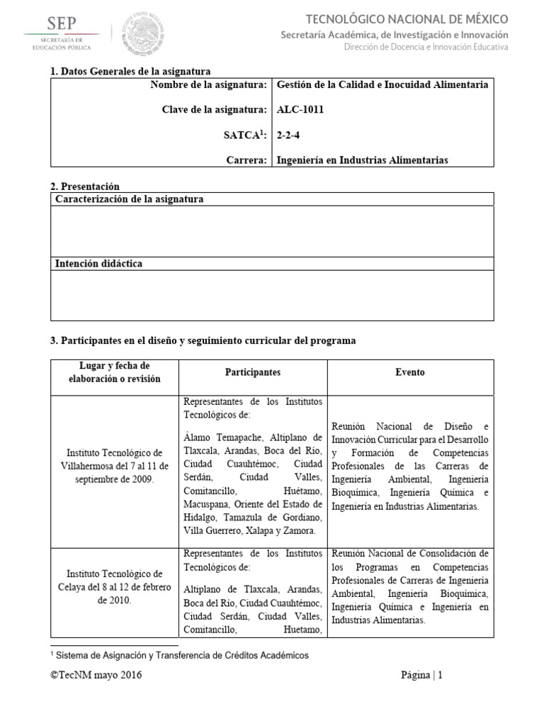Gestión de Calidad e Inocuidad Alimentaria | PDF | Análisis de Riesgo y ...