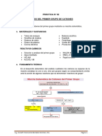 Práctica de Laboratorio #02 Análisis Del Primer Grupo de Cationes