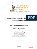 Innovation, Robotics & Coding Competition 2021: (State / National Level) Rules & Regulations