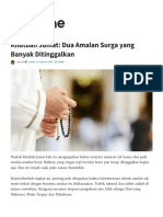 Khutbah Jumat - Dua Amalan Surga Yang Banyak Ditinggalkan - Islam NU Online