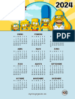 Calendario 2024 Simpsons Domingo