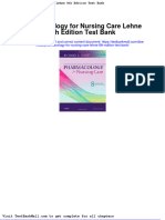 Full Download Pharmacology For Nursing Care Lehne 8th Edition Test Bank PDF Full Chapter