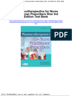 Full Download Pharmacotherapeutics For Nurse Practitioner Prescribers Woo 3rd Edition Test Bank PDF Full Chapter