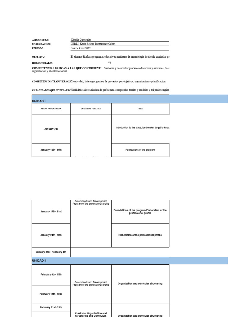 Curriculum design pdf