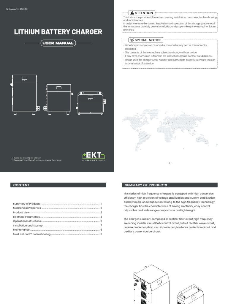 Lithium Battery Charger User Manual | PDF | Battery Charger | Rectifier