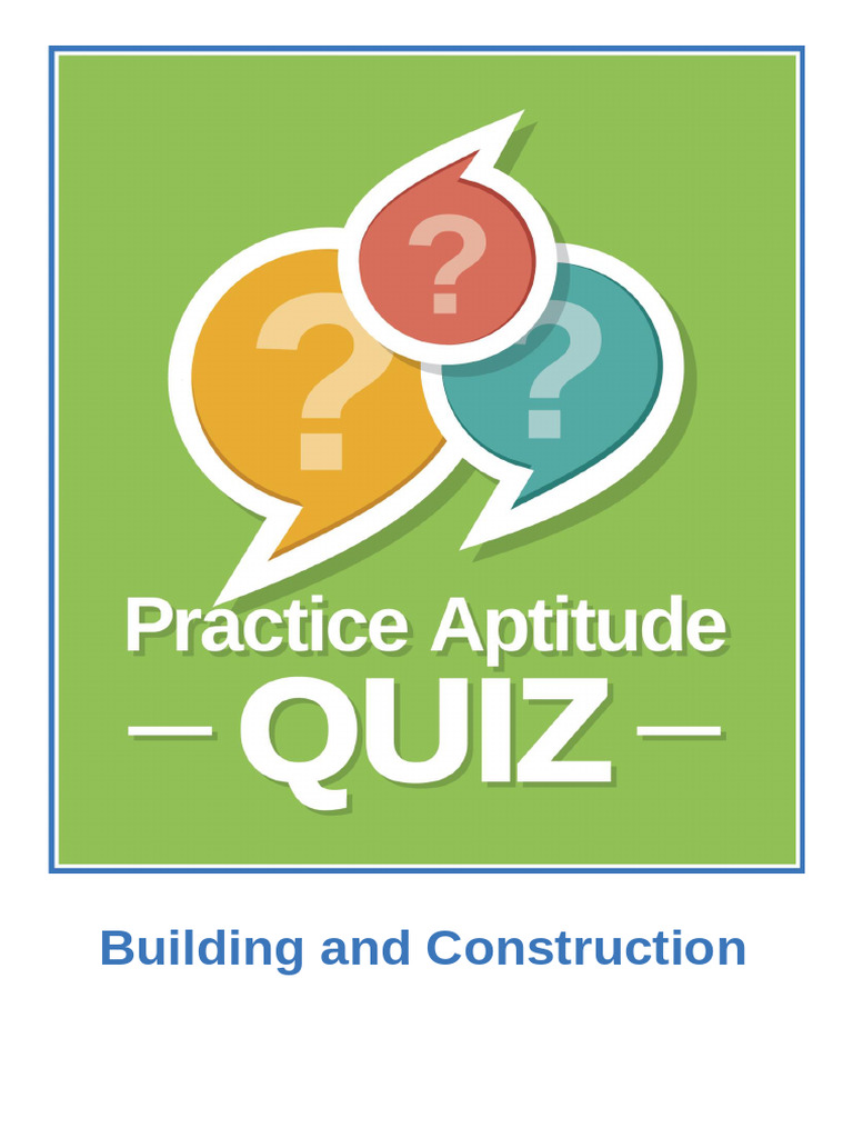 Construction Aptitude Quiz Overview | PDF | Personal Protective ...