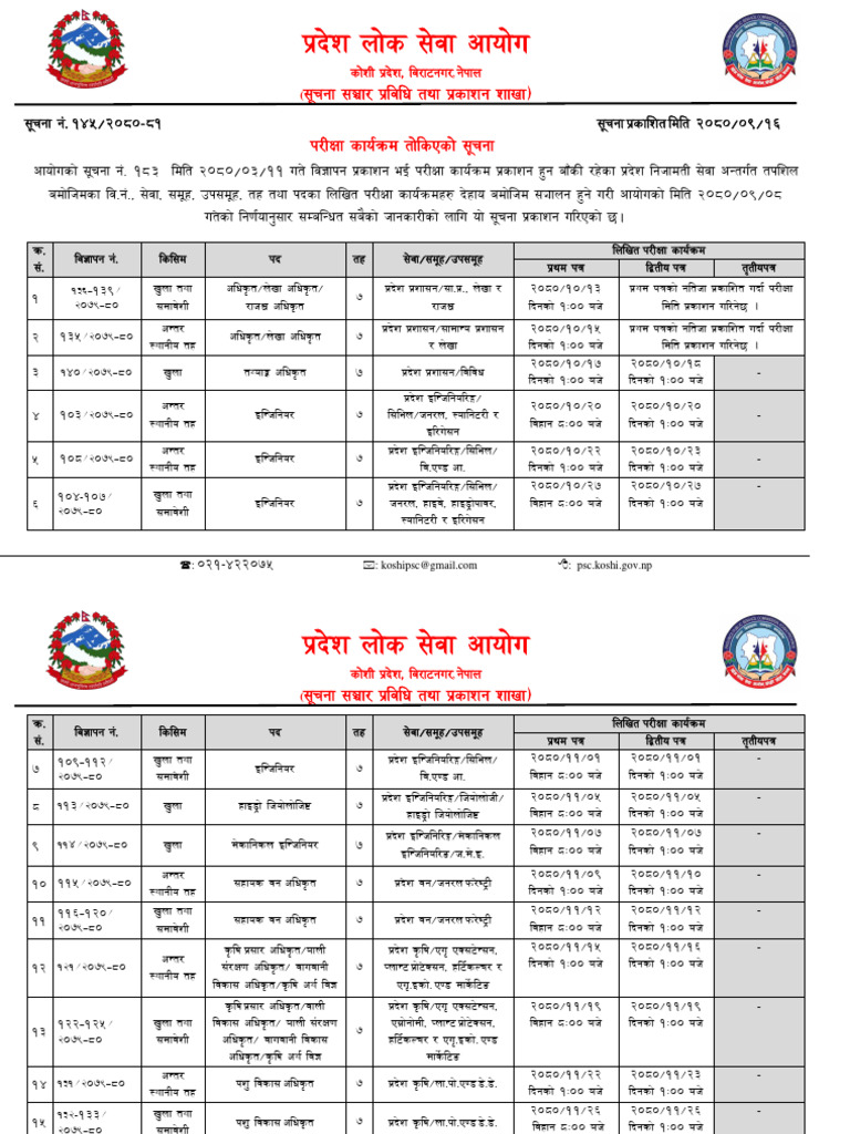 Psc koshi gov np pdf