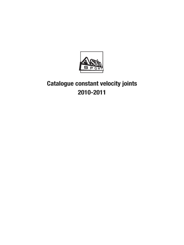 Шрусы Asva Sport 2010 | PDF | Private Transport | Automotive Industry
