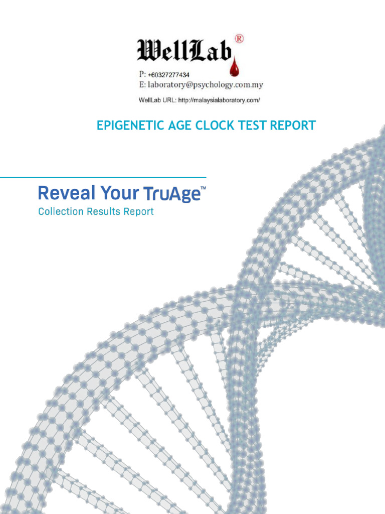 Age Clock Test Sample Report PDF Particulates