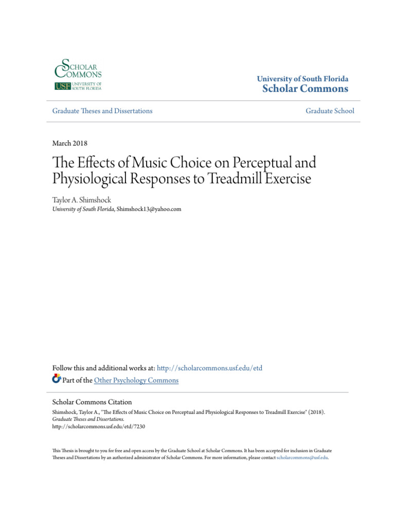 TTHESIS 3 He Effects of Music Choice On Perceptual and Physiological ...