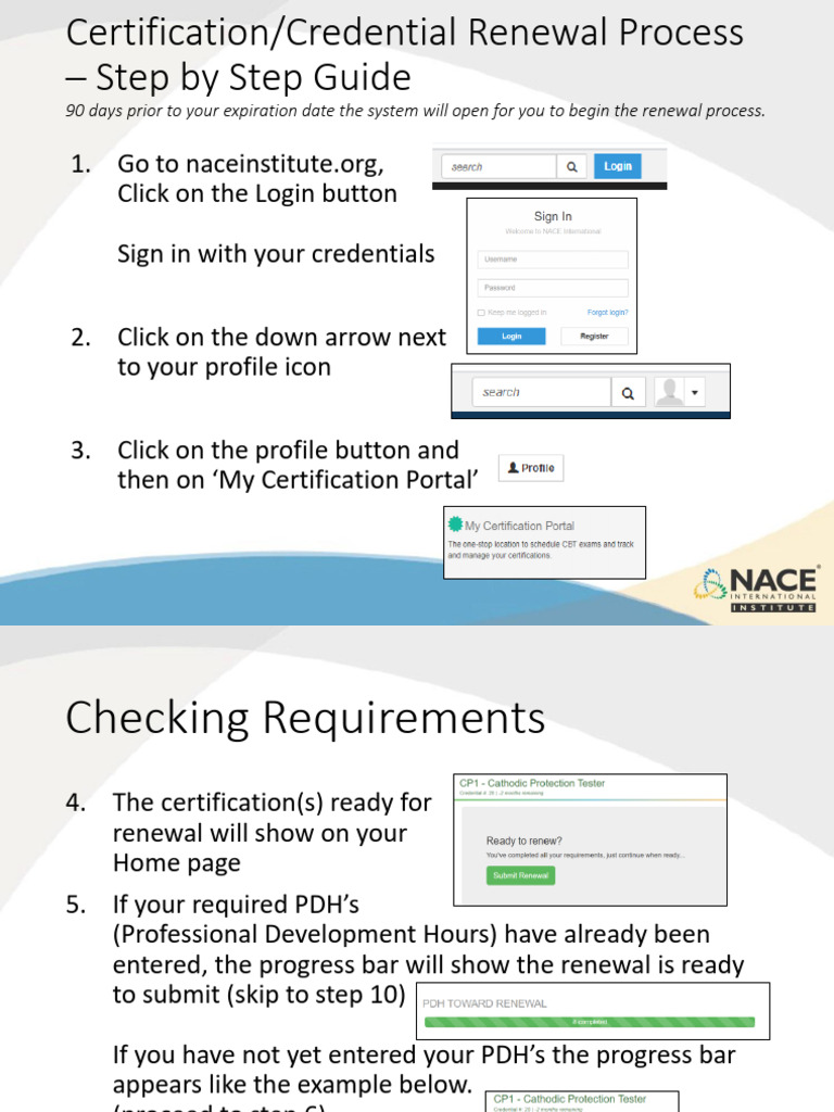 Renewing Your Certification or Credential - A Step by Step Guide | PDF ...