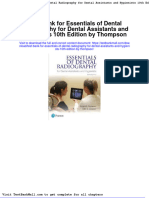 Full Download Test Bank For Essentials of Dental Radiography For Dental Assistants and Hygienists 10th Edition by Thompson PDF Full Chapter