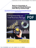 Full Download Test Bank For Essentials of Entrepreneurship and Small Business Management 9th by Scarborough PDF Full Chapter
