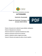 Actividades Nutrición Avanzada 2022-2023