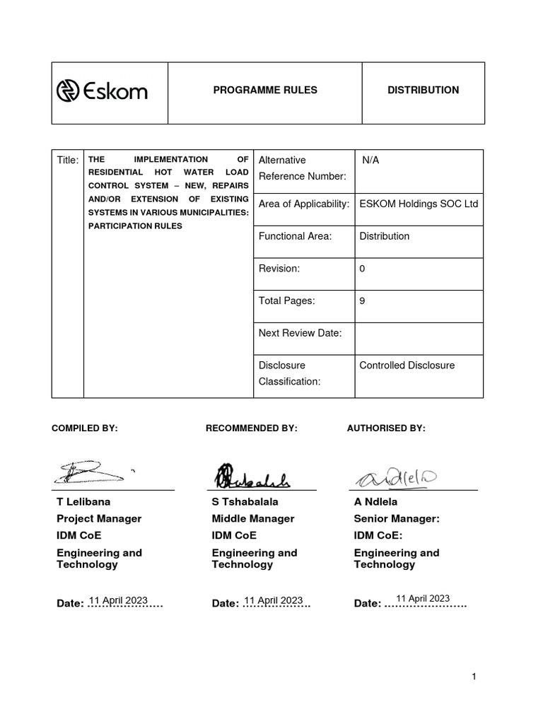 New Repair and Expansion of Existing HWLC Systems Programe Rules | PDF ...