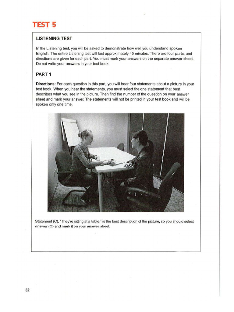 Part 1-Test 5-Vol A | PDF