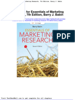 Full Download Test Bank For Essentials of Marketing Research 7th Edition Barry J Babin PDF Full Chapter