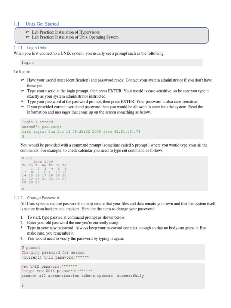 02-Unix Basics | PDF